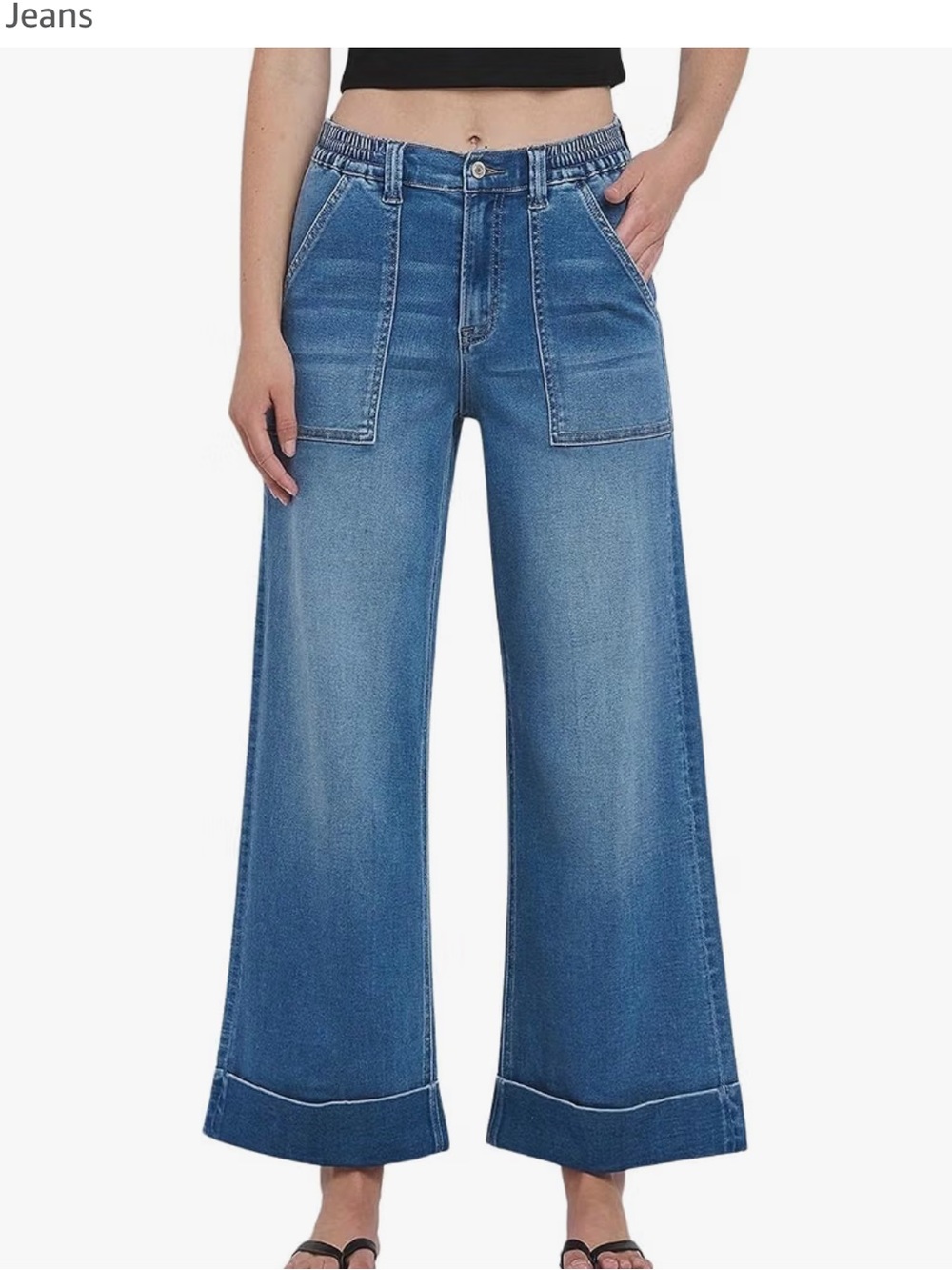 NWT Vervet Kris Baggy Wide Leg Blue Jeans